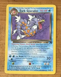 Pokemon TCG Dark Gyarados #25/82 Team Rocket Non Holo Vintage 1999-2000 - Image 1