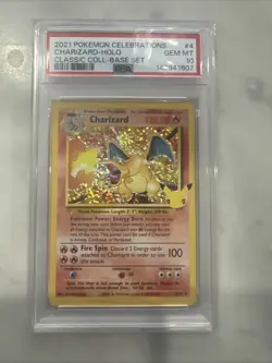 Pokemon TCG Charizard 4/102 Celebrations Classic Collection Holo 2021 PSA 10 - Image 1
