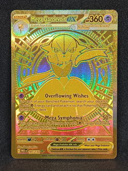 Mega Gardevoir EX #187/132 Pokemon Mega Evolution Gold Secret Rare - Image 1