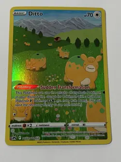 Pokemon TCG Ditto Crown Zenith Galarian Gallery Holo Ultra Rare GG22/GG70 NM - Image 1