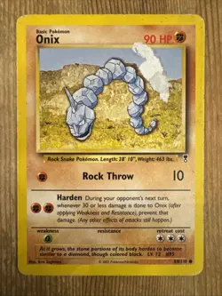Onix 84/110 Common Legendary Collection 2002 Pokemon WOTC Vintage VERY DAMAGED - Image 1