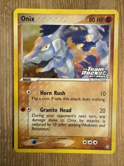 Pokemon TCG Onix - 69/109 - Common - REVERSE Holo EX Team Rocket Returns - VLP - Image 1