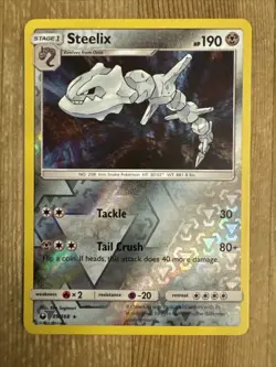 Pokemon Card TCG Steelix SM Celestial Storm 89/168 Reverse Holo Rare 2018 NM - Image 1