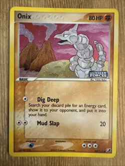 Pokemon TCG Onix EX Unseen Forces 65/115 Reverse Holo Stamped Common DMG - Image 1