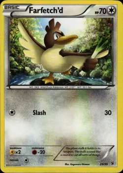 Pokemon TCG Card Farfetch'd Common Colorless Normal Kalos Starter Set KSS 25/39 - Image 1