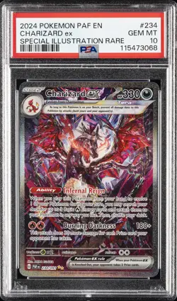 2024 POKEMON PAF EN-PALDEAN FATES SPECIAL ILLUSTRATION RARE CHARIZARD EX PSA 10 - Image 1