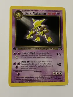 Pokemon TCG Dark Alakazam 18/82 Team Rocket Set First Edition Non-Holo Excellent - Image 1