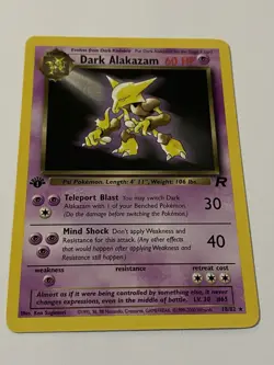 Pokemon TCG Dark Alakazam 18/82 Team Rocket Set First Edition Non-Holo Excellent - Image 2