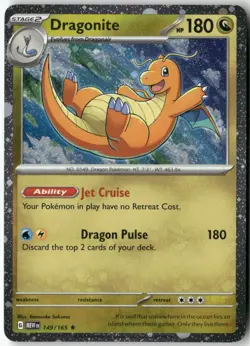 Dragonite 149/165 Cosmos Holo Sam's Club Exclusive 151 Promo Pokemon - Image 1