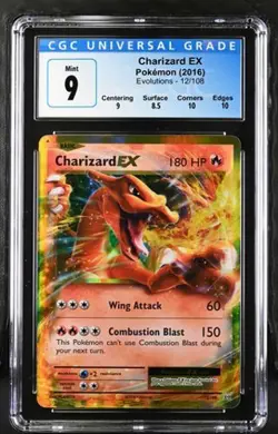Pokemon Charizard EX 2016 Evolutions 12/108 Holo CGC 9 - Image 1