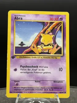 Pokemon BASE SET FIRST 1ST EDITION - #43 Abra NM - Image 1