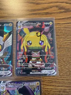 Pokemon TCG Pikachu VCOS Cosplay Custom Full Art Shiny Holo Lot Of 5 NM - Image 4