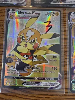 Pokemon TCG Pikachu VCOS Cosplay Custom Full Art Shiny Holo Lot Of 5 NM - Image 5