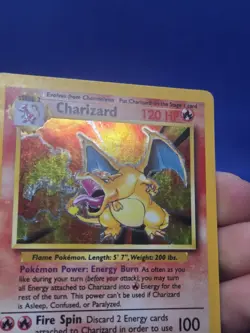 VTG Pokemon Base Set Unlimited Charizard 4/102 Holo Rare MP - Image 5