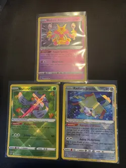 Pokemon Silver Tempest, Radiant Alakazam, Tsareena & Jirachi, Holo Rare, NM/M - Image 1