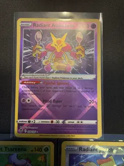 Pokemon Silver Tempest, Radiant Alakazam, Tsareena & Jirachi, Holo Rare, NM/M - Image 2