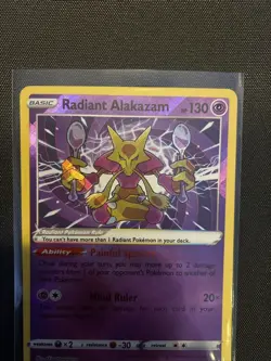 Pokemon Silver Tempest, Radiant Alakazam, Tsareena & Jirachi, Holo Rare, NM/M - Image 3