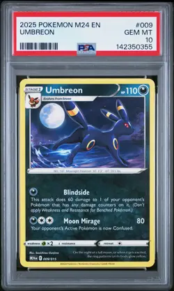 2025 POKEMON M24 EN-MCDONALD'S COLLECTION #009 UMBREON PSA 10 - Image 1