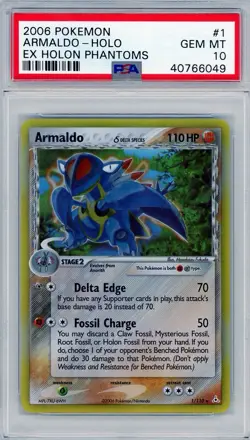 2006 Pokemon Holon Phantoms Armaldo Holo #1 PSA 10 Gem Mint - Image 1