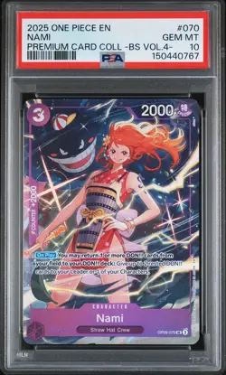 2025 ONE PIECE PREMIUM COLLECTION BEST SELECTION VOL.4 #070 NAMI PSA 10 - Image 1