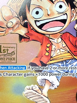 Monkey.D.Luffy P-037 One Piece Promotion Cards Foil - Image 2