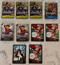 One Piece CCG Promo SEALED FOIL LOT X10 SABO MONKEY D LUFFY PORTGAS D ACE DON - Image 1