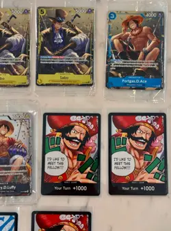 One Piece CCG Promo SEALED FOIL LOT X10 SABO MONKEY D LUFFY PORTGAS D ACE DON - Image 3