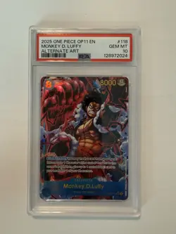 Monkey D. Luffy One Piece Op11-118 A Fist Of Divine Speed Alt Art PSA 10 - Image 1