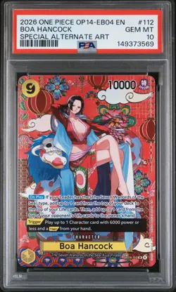 2026 ONE PIECE JAPANESE EGGHEAD CRISIS SPECIAL ALT ART #112 BOA HANCOCK PSA 10 - Image 1