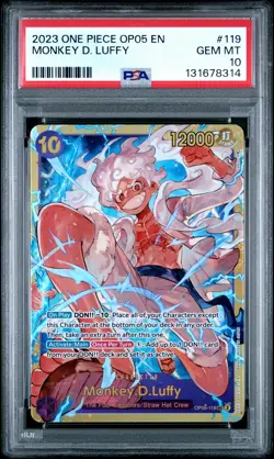 2023 ONE PIECE OP05-AWAKENING OF THE NEW ERA #119 MONKEY D. LUFFY PSA 10 - Image 1