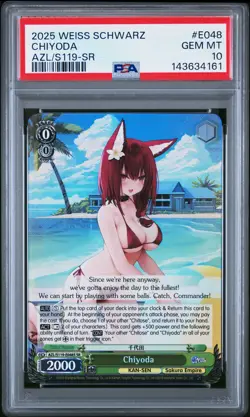 2025 WEISS SCHWARZ AZUR LANE VOL.2 SR #E048 CHIYODA PSA 10 - Image 1
