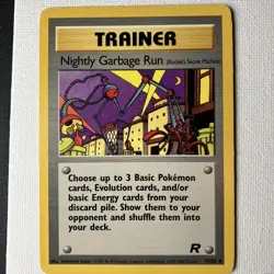 Lot of 7 Vintage 2000 Pokemon Team Rocket - Various Trainer Cards Good Condition - Image 5
