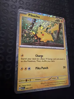 Holo PIKACHU Card • Foil 002/015 • 2025 McDonald’s Promo • POKEMON TCG T04 - Image 2