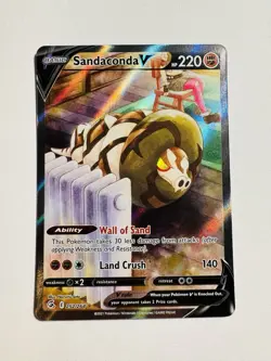 Pokemon TCG Sandaconda v Fusion Strike Holo Full Art Ultra Rare Card 252/264 - Image 1