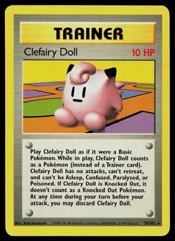 Pokemon Card - Clefairy Doll Base Set 70/102 Rare - Image 1