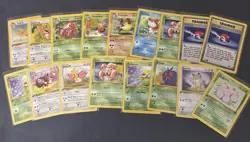 1st Ed Meowth, Eevee, and Other Jungle Set WOTC Pokemon Card Lot EXCELLENT - Image 1