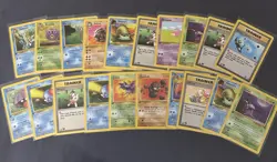 1st Ed Fossil Golem, Horsea, and Other WOTC Pokemon Card Lot NM - Image 1