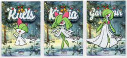 RALTS, KIRLIA , GARDEVOIR - Star Holo - Prisma Christmas Cards - Pokemon - Image 1