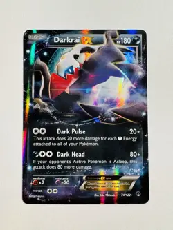 Pokemon TCG Darkrai EX 74/122 Rare XY Break Point Holo Foil Card Dark Card - Image 1