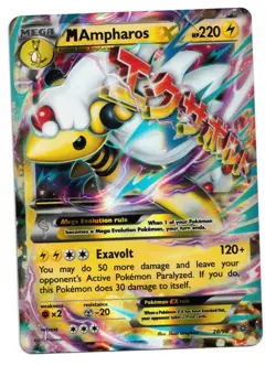 Pokemon Card: M Mega Ampharos EX 28/98 XY Ancient Origins Set Ultra Rare! PL - Image 1