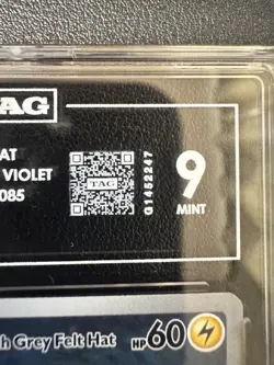 Pokemon 2023 S&V Black Star Pikachu Promo Card with Grey Felt Hat Van Gogh TAG 9 - Image 3