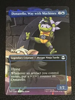 MTG Teenage Mutant Ninja Turtles Donatello, Way with Machines Borderless Foil - Image 1