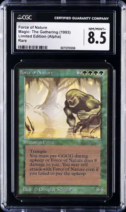 MTG Magic: The Gathering ALPHA Force of Nature Graded CGC 8.5 NM Mint+ - Image 1
