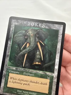 Elephant Token x1 MTG Odyssey 1x Magic Player Rewards Very Good Moderate Play - Image 2