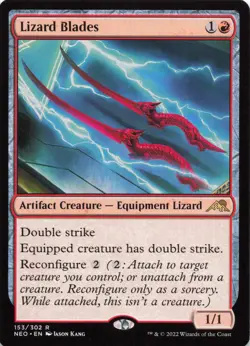 Magic: The Gathering 2022 Kamigawa: Neon Dynasty Lizard Blades #153 - Image 1