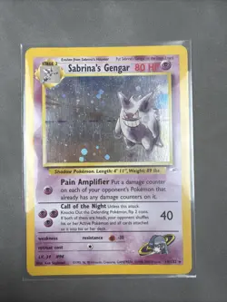 2000 Pokemon Gym Heroes Sabrina's Gengar Holo 14/132 HP/MP Rare Read description - Image 1