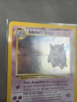 2000 Pokemon Gym Heroes Sabrina's Gengar Holo 14/132 HP/MP Rare Read description - Image 2