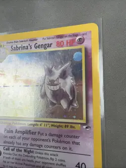 2000 Pokemon Gym Heroes Sabrina's Gengar Holo 14/132 HP/MP Rare Read description - Image 3