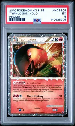 2010 POKEMON HEARTGOLD & SOULSILVER PROMO #HGSS09 TYPHLOSION-HOLO PSA 5 - Image 1