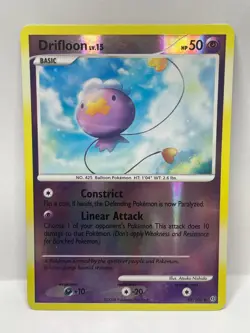 Pokemon TCG Stormfront Drifloon Common Reverse Holo 58/100 LP - Image 1